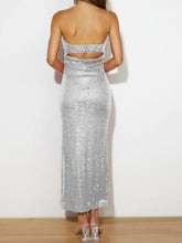 Load image into Gallery viewer, Sequin Cutout Tube Dress
