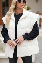 Load image into Gallery viewer, Zip Up Puffer Vest Coat with Pockets
