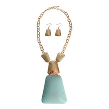 Load image into Gallery viewer, Turquoise Marbled Cable Chain Necklace
