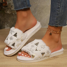 Load image into Gallery viewer, Snowflakes Open Toe Slippers
