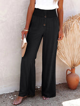Cargar imagen en el visor de la galería, Full Size Decorative Button High Waist Pants
