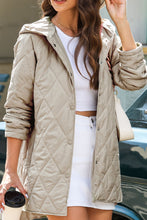 Cargar imagen en el visor de la galería, Snap Down Long Sleeve Quilted Winter Coat
