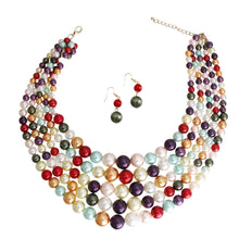 Load image into Gallery viewer, Multicolor 5 Layered Pearl Set
