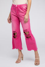 Cargar imagen en el visor de la galería, Distressed Vintage Washed Wide Leg Pants
