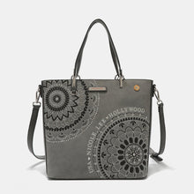 Cargar imagen en el visor de la galería, Nicole Lee USA Metallic Stitching Embroidery Inlaid Rhinestone Tote Bag

