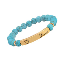 Cargar imagen en el visor de la galería, Turquoise Natural Stone Bead Blessed Bracelet
