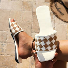 Cargar imagen en el visor de la galería, Plaid Open Toe Flat Sandals
