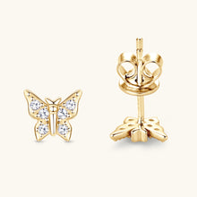 Cargar imagen en el visor de la galería, Moissanite 925 Sterling Silver Butterfly Stud Earrings
