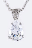 Teardrop CZ Pendant Necklace