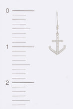 Load image into Gallery viewer, Cubic Zirconia Anchor Drop Earrings
