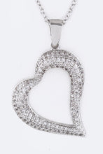 Load image into Gallery viewer, CZ Open Heart Pendant Necklace
