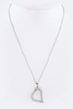Load image into Gallery viewer, CZ Open Heart Pendant Necklace
