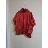 Gold Flava Red Ruffled Blouse - PREOWNED