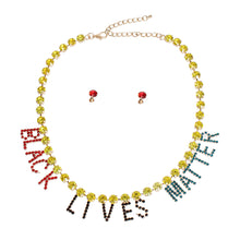 Load image into Gallery viewer, BLACK LIVES MATTER Multi Color Collar Necklace
