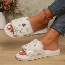 Load image into Gallery viewer, Snowflakes Open Toe Slippers
