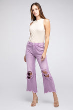 Cargar imagen en el visor de la galería, Distressed Vintage Washed Wide Leg Pants
