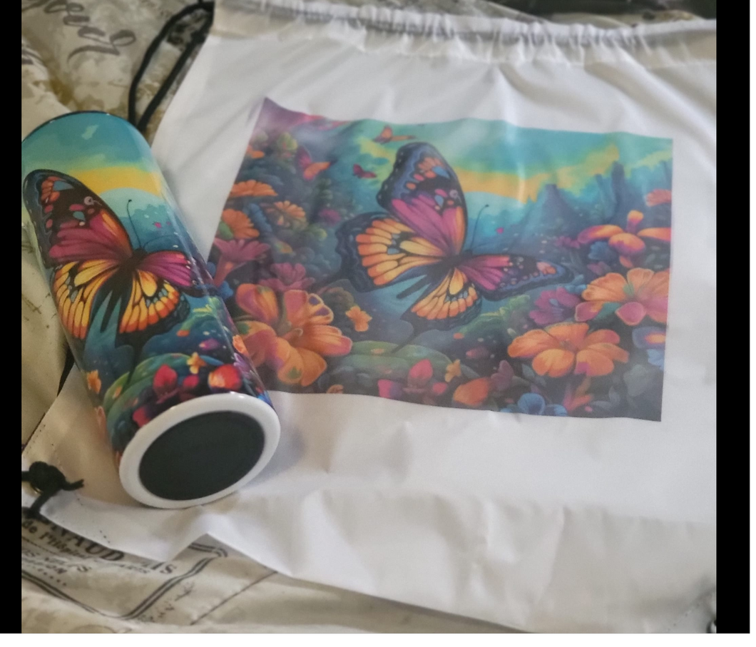BUTTERFLY FOREST TUMBLER AND MATCHING BACKPACK