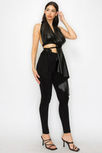 Load image into Gallery viewer, Faux Leather Top Pants Set
