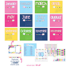Cargar imagen en el visor de la galería, 2024 Mini Monthly Desktop Calendars | Stickers Included
