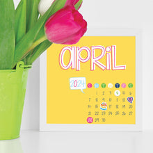 Load image into Gallery viewer, 2024 Mini Monthly Desktop Calendars | Stickers Included
