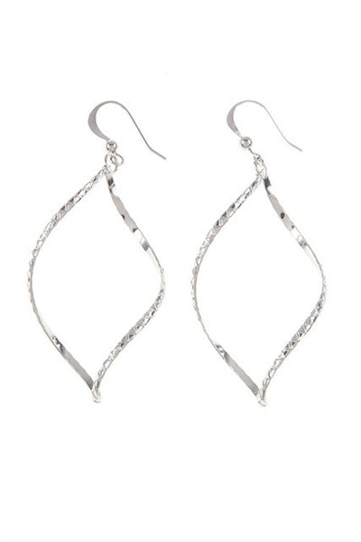 SILVER TWISTED DROP EARIRNGS