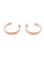 Load image into Gallery viewer, SMALL MEDIUM HALF HOOP STUD EARRINGS
