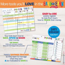 Cargar imagen en el visor de la galería, Earn &amp; Learn® Kids Money Management Chore Chart Pad
