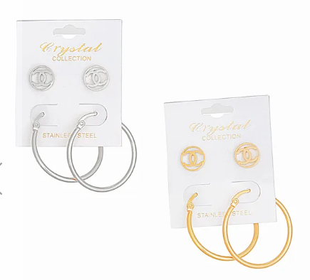 Dozen Pack CC Stainless Steel Hoop Sets Women