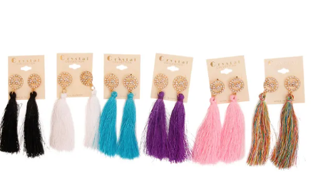 Dozen Assorted Tassel MK Earrings