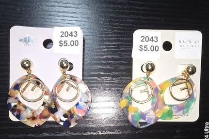 2043 - Marble Earrings