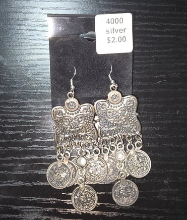 4000 - Coins Fish Hook Earrings