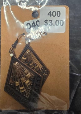 400 - Copper Diamond Earrings