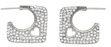 3018 - Squared Heart Open Hoops