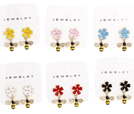 1364 - bee earrings