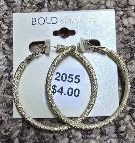 2055 - ruff gold hoops