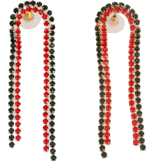 948 - red & black earrings