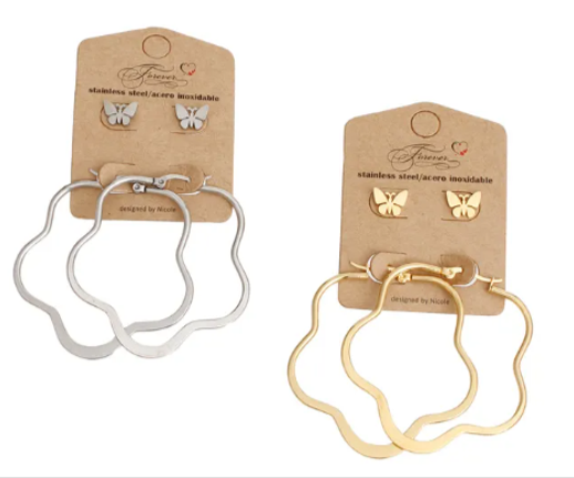 3003 - butterfly set earrings