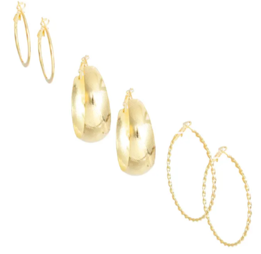 2056 - gold hoop set
