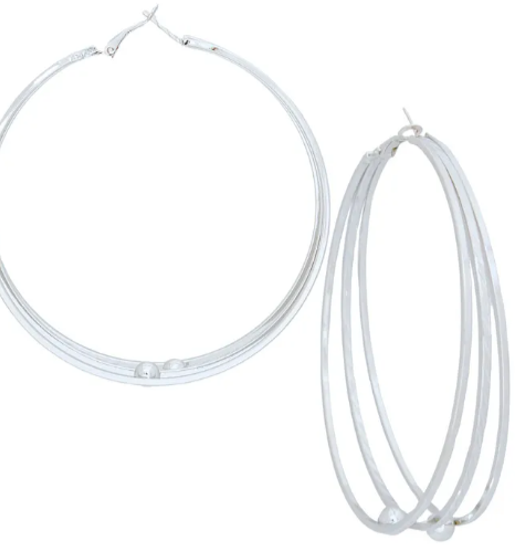 1489 - big silver hoops