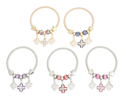 3055 - Lux Clover Jump Coil Bracelets