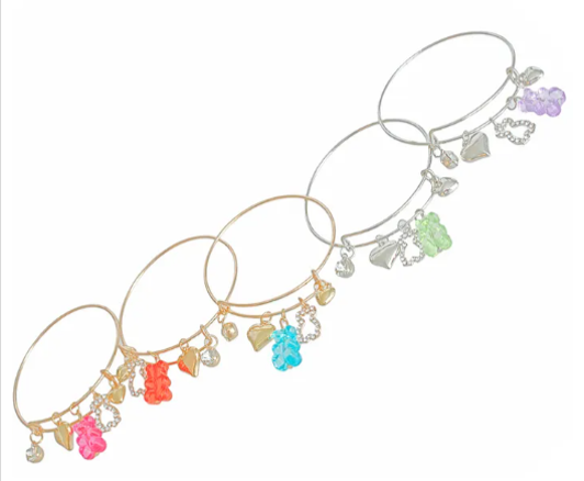 3077 - Teddy Bear Charm Bangles