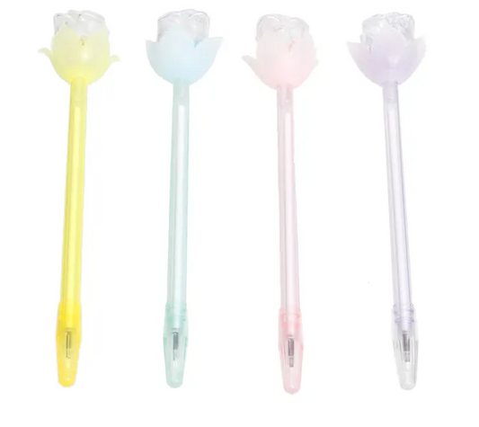 1000-4  -  Pastel Confetti Rose Bud Pens