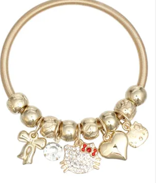P6 - Hello Kitty Charm Jump Coil Bracelets
