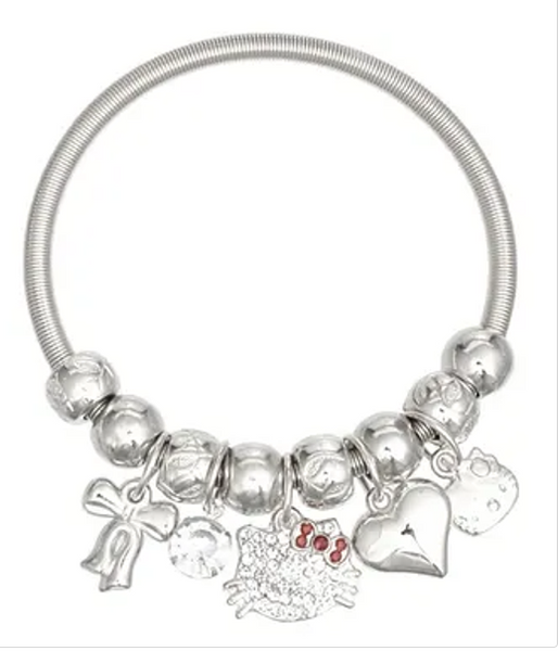 P6 - Hello Kitty Charm Jump Coil Bracelets