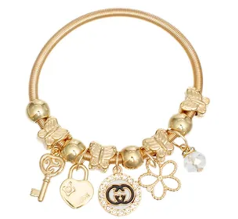 PT7 - Round GG Jump Coil Charm Bracelets INSPIRED