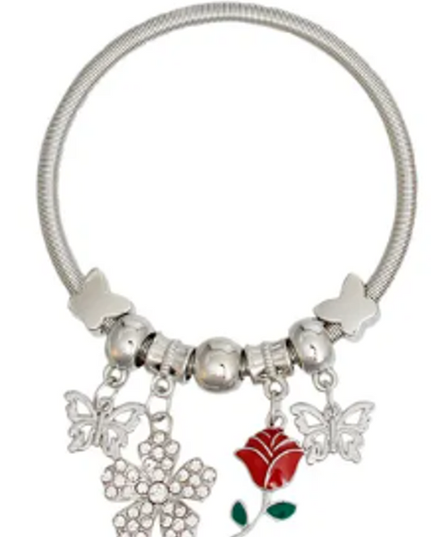 3048 - Red Rose Jump Coil Bracelets