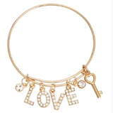 3049 - A&A Bangle LOVE Charm Bracelets