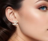 1000-24 - Classic CC Rhinestone Stud Earrings INSPIRED