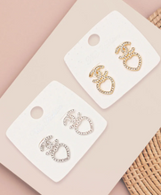 Load image into Gallery viewer, 1000-25 - Dazzling CC Heart Luxe Stud Earrings INSPIRED
