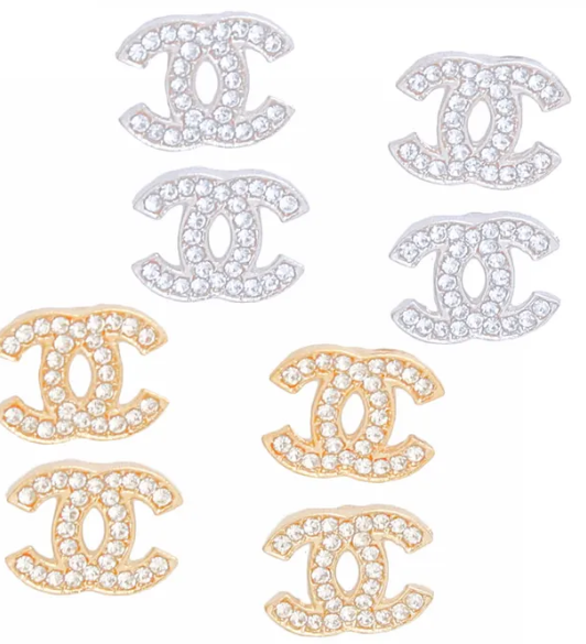 1000-29 - Stud Sets Small CC Earrings INSPIRED